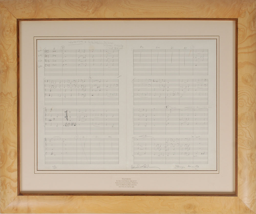 Lot #2019 Paul McCartney and George Martin Signed