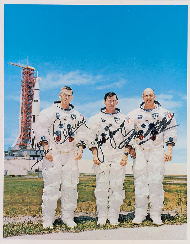 Lot #6353 Apollo 10 Oversized Signed Photograph