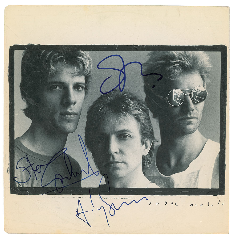 Lot #2345 The Police Signed Album Sleeve