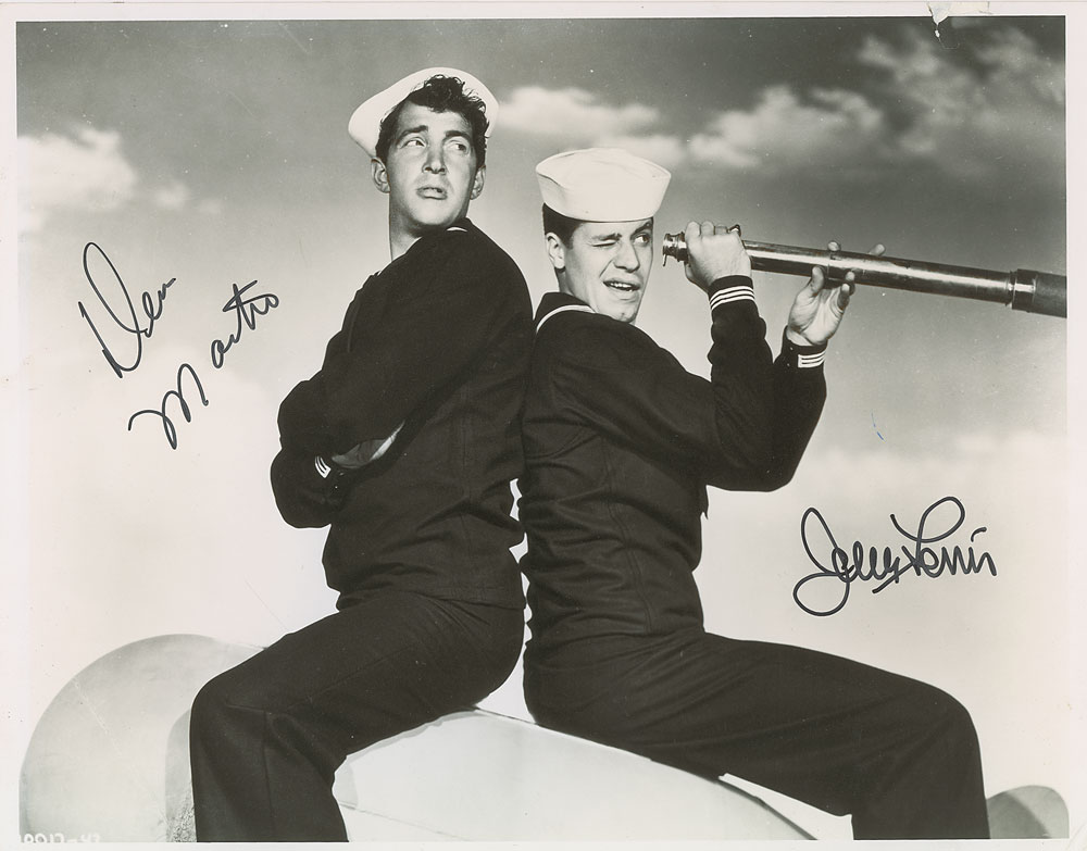 Lot #2504 Dean Martin and Jerry Lewis Signed