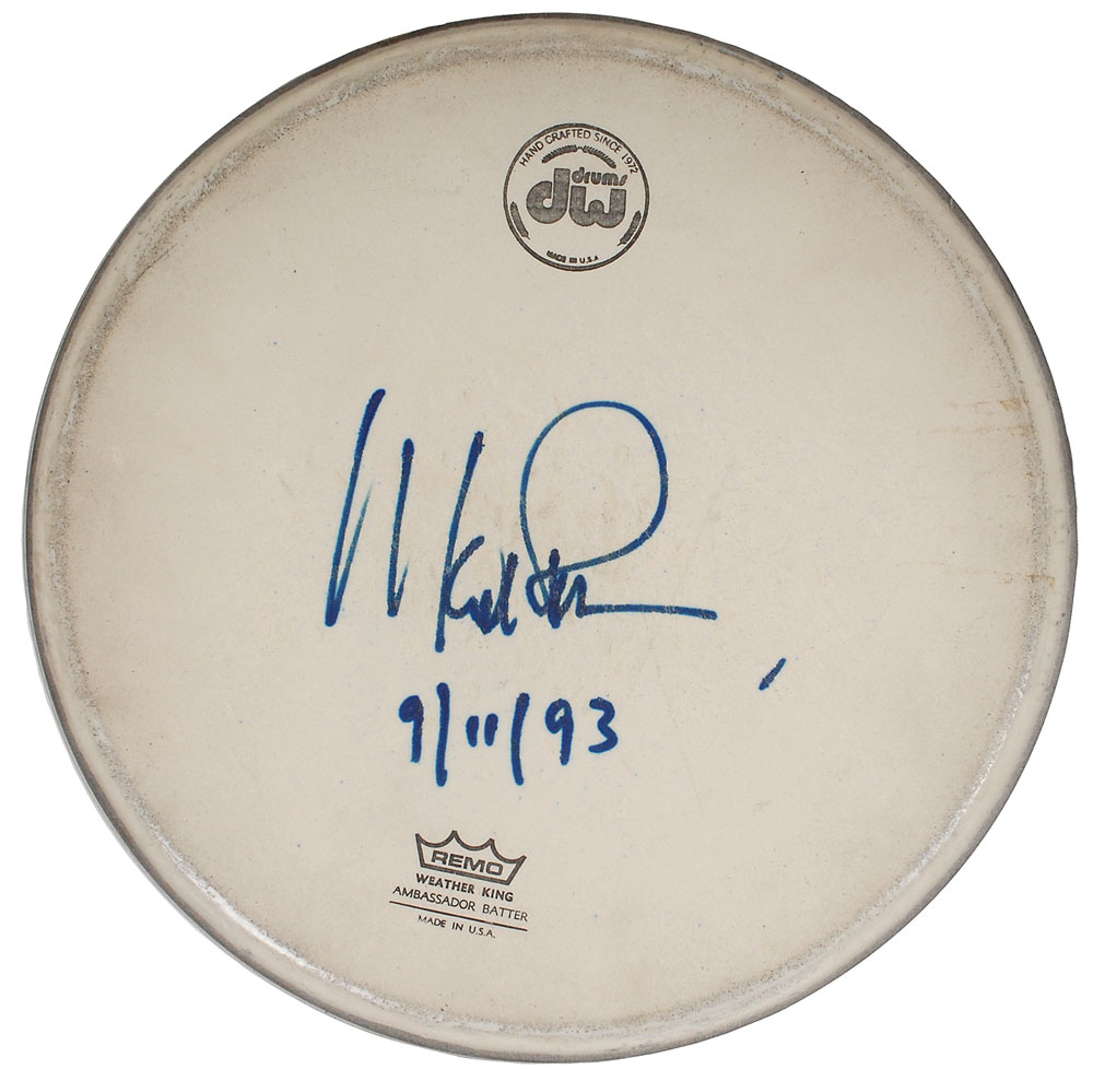 Lot #2195 Max Roach Signed Drumhead