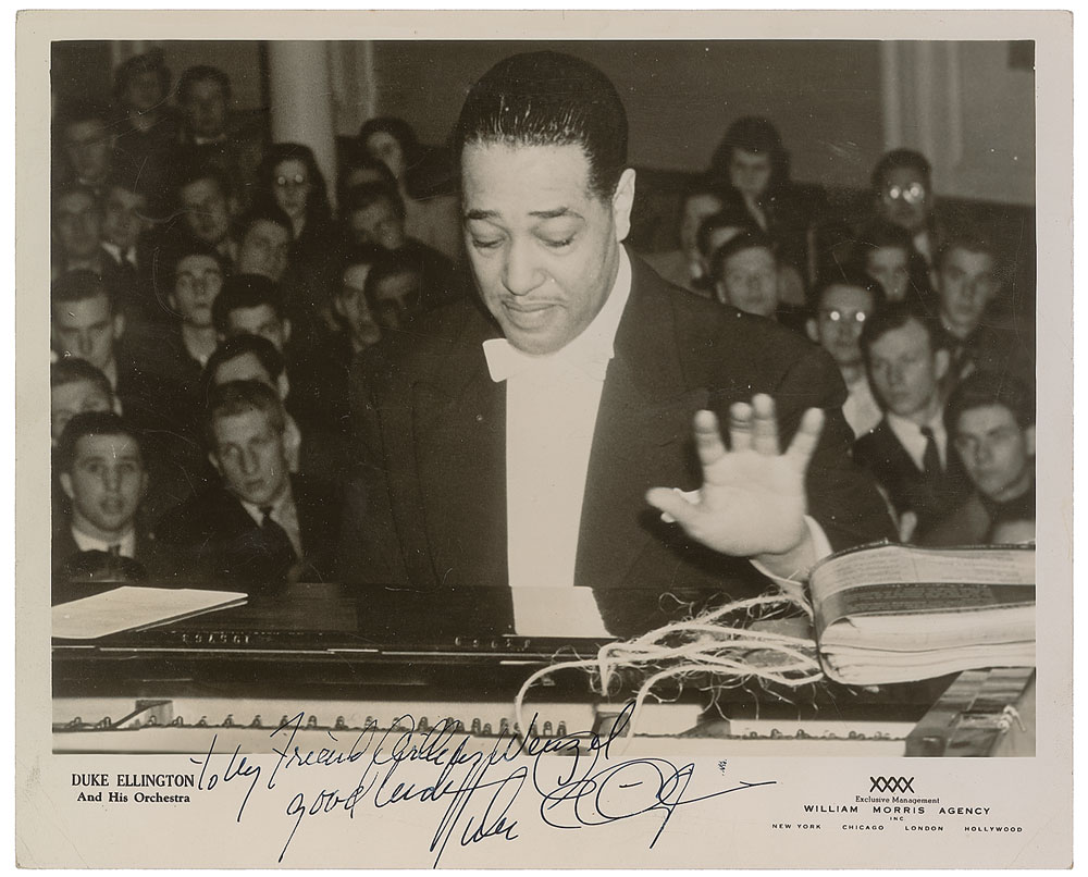 Lot #2188 Duke Ellington Signed Photograph