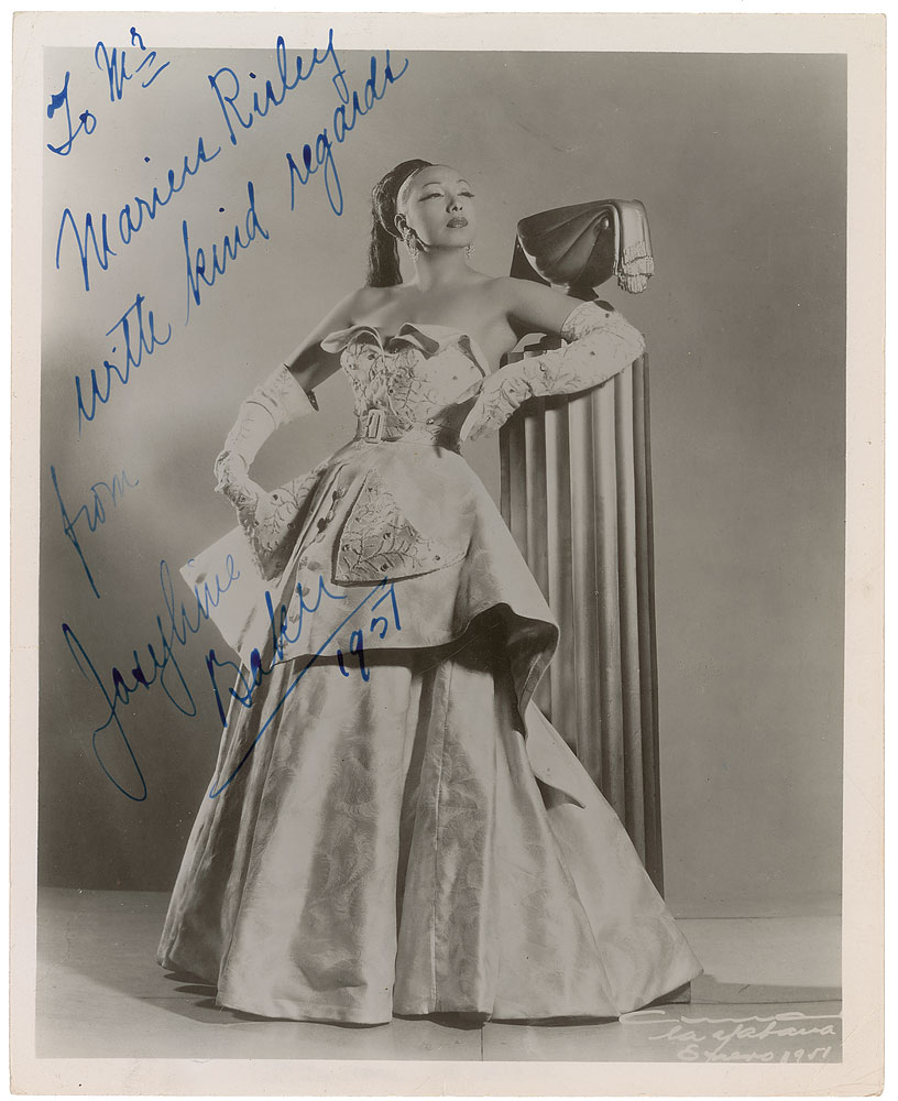 Lot #2493 Josephine Baker Signed Photograph