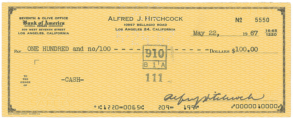 Lot #830 Alfred Hitchcock