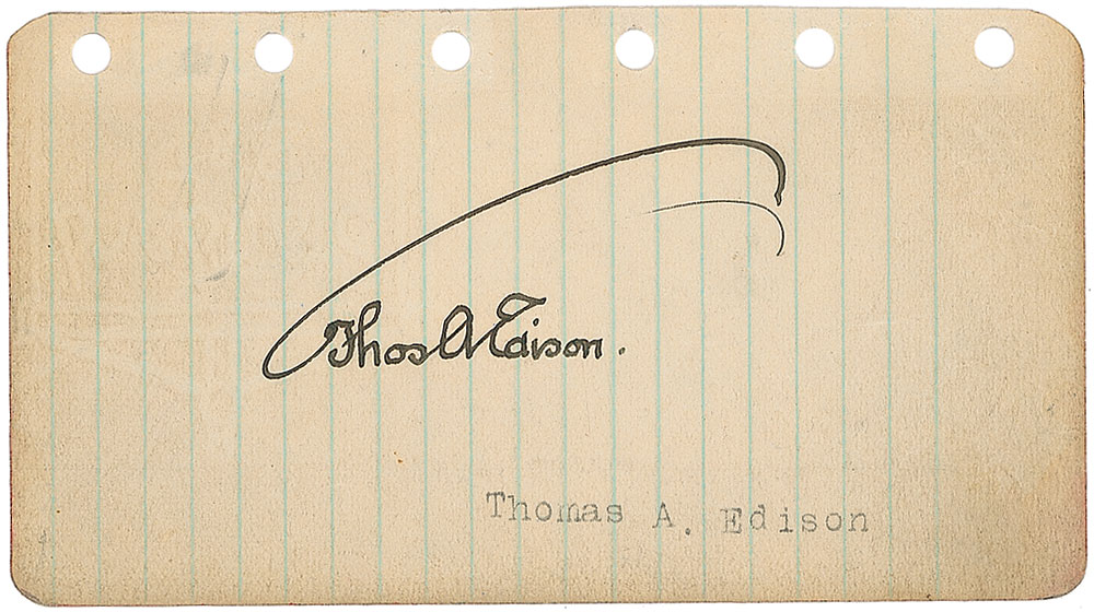 Lot #221 Thomas Edison