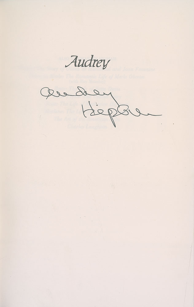 Lot #2530 Audrey Hepburn Signed Book