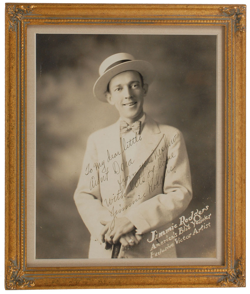 Lot #2173 Jimmie Rodgers Signed Photograph