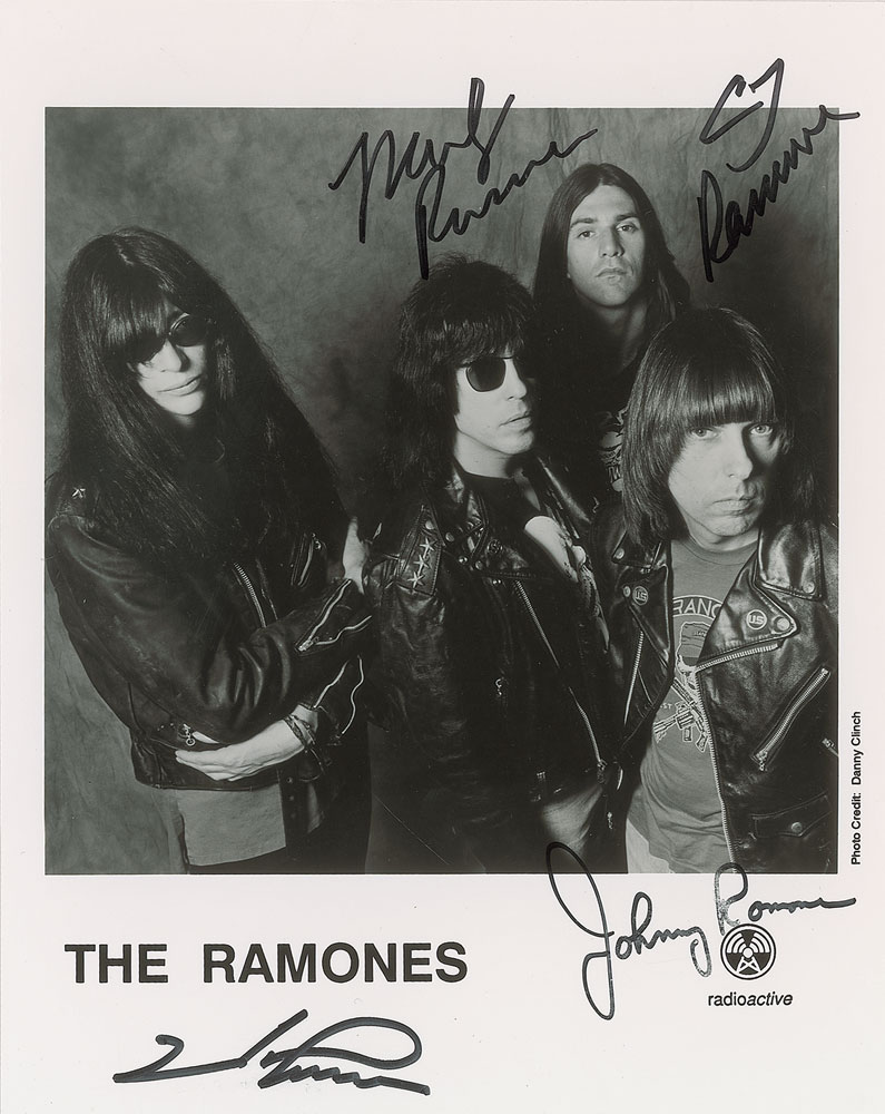 Lot #2405 The Ramones Signed Photograph
