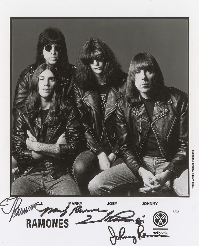 Lot #2406 The Ramones Signed Photograph