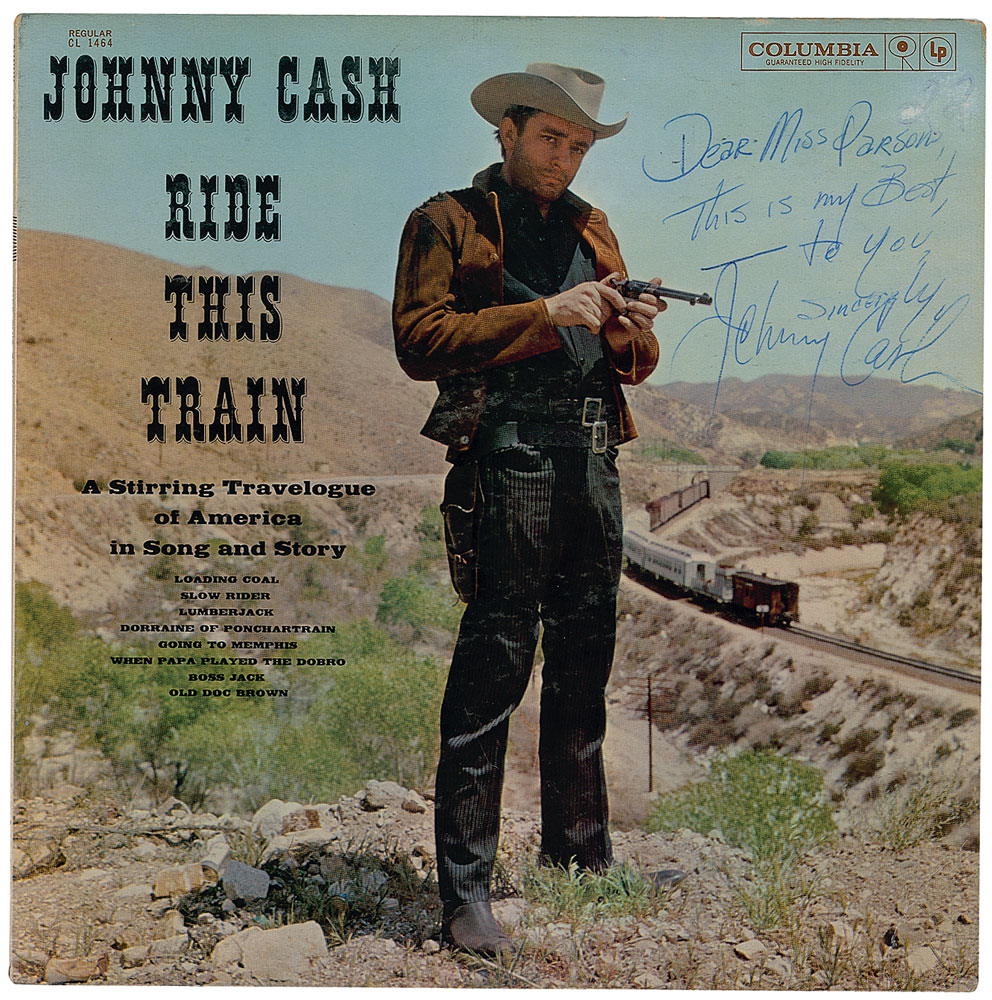 Lot #2182 Johnny Cash Signed Album