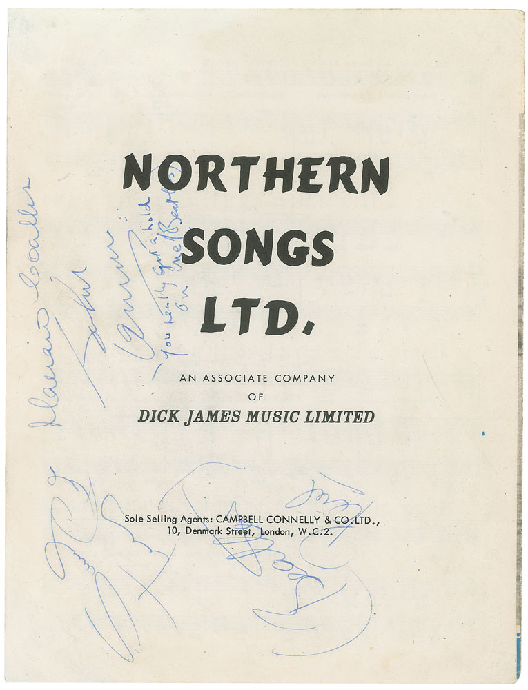 Lot #2010 John Lennon and Paul McCartney Signed Sheet Music