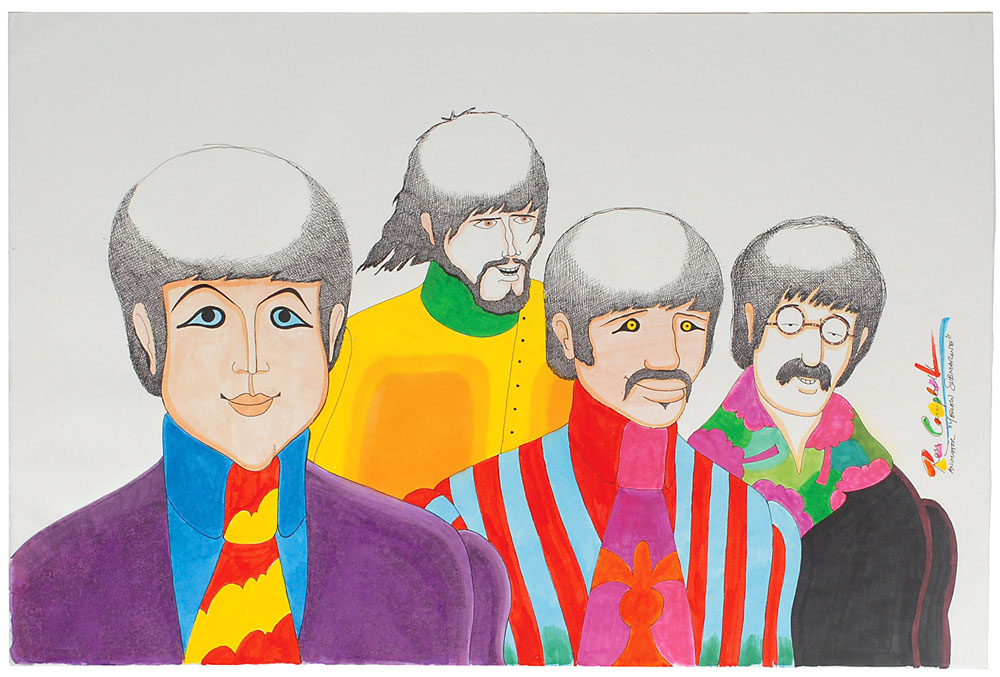 Lot #2039 Ron Campbell Yellow Submarine Watercolor