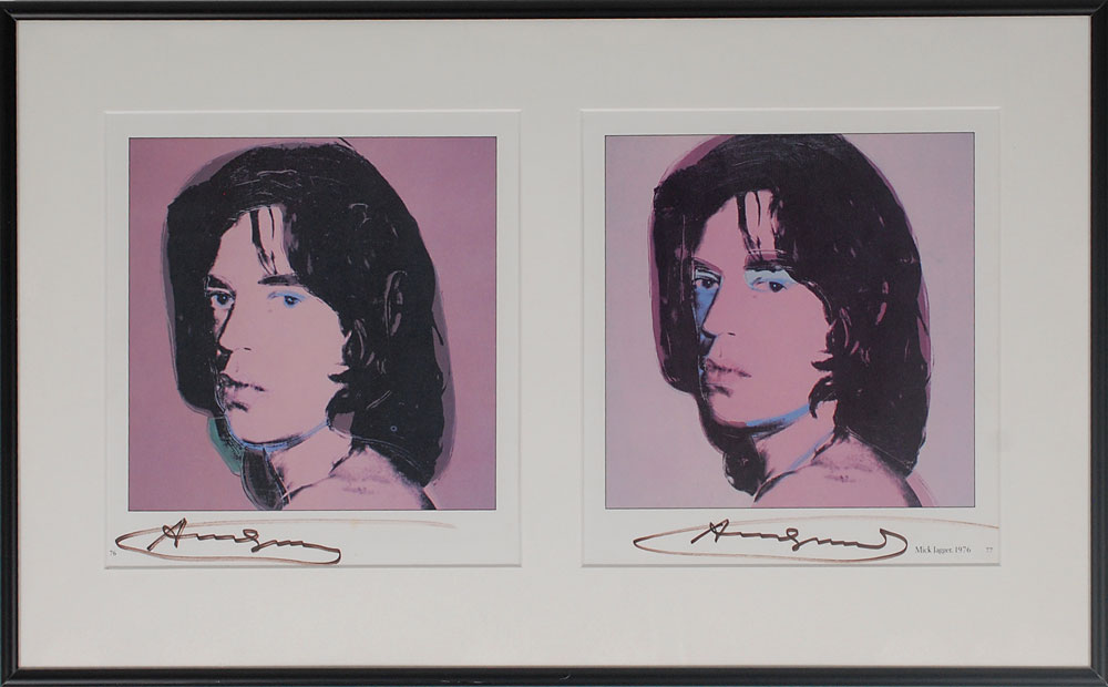 Lot #2585 Andy Warhol Pair of Signed Prints of