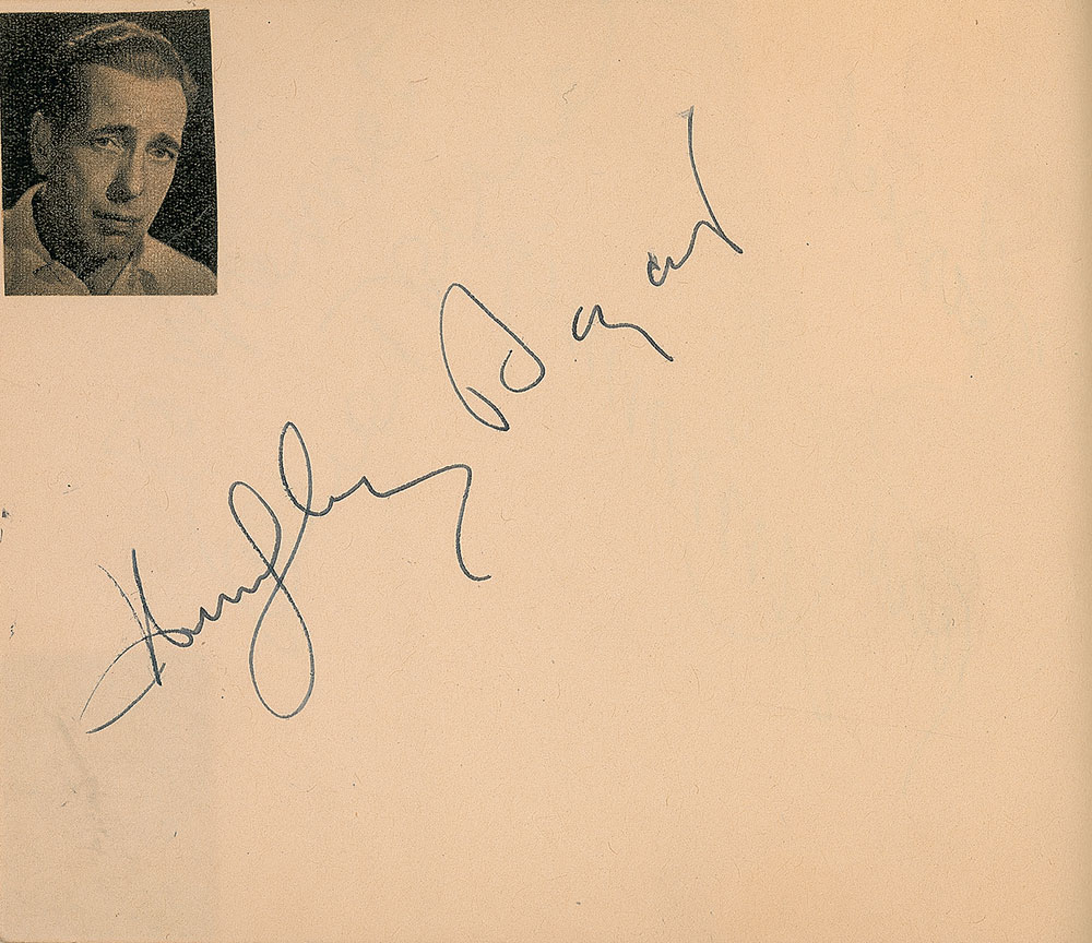 Lot #2513 Humphrey Bogart Signed Autograph Album