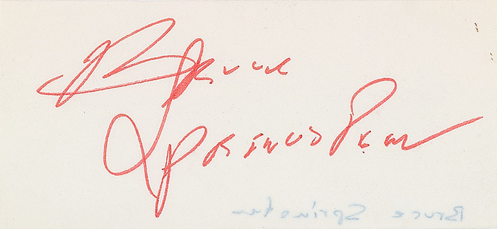 Lot #2350 Bruce Springsteen Signature