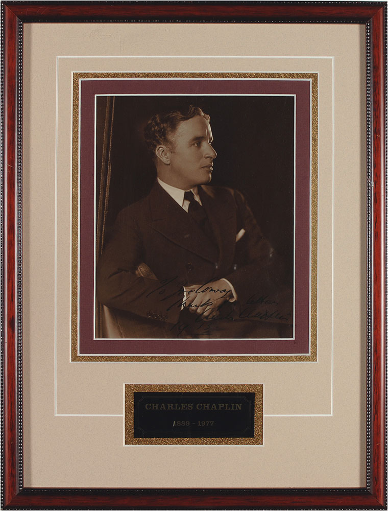 Lot #2472 Charlie Chaplin Signed Photograph