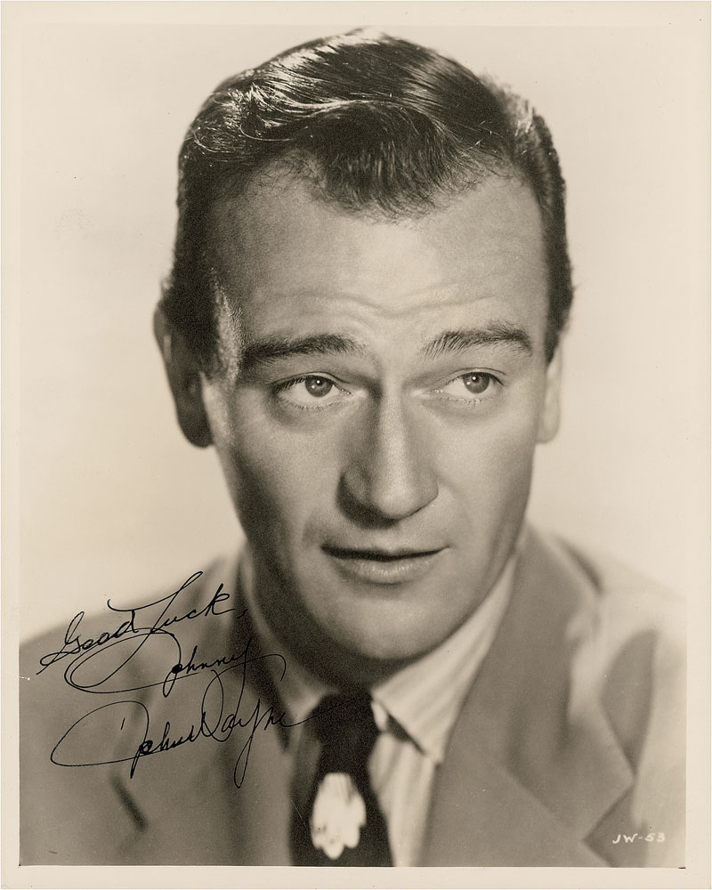 Lot #2490 John Wayne Signed Photograph