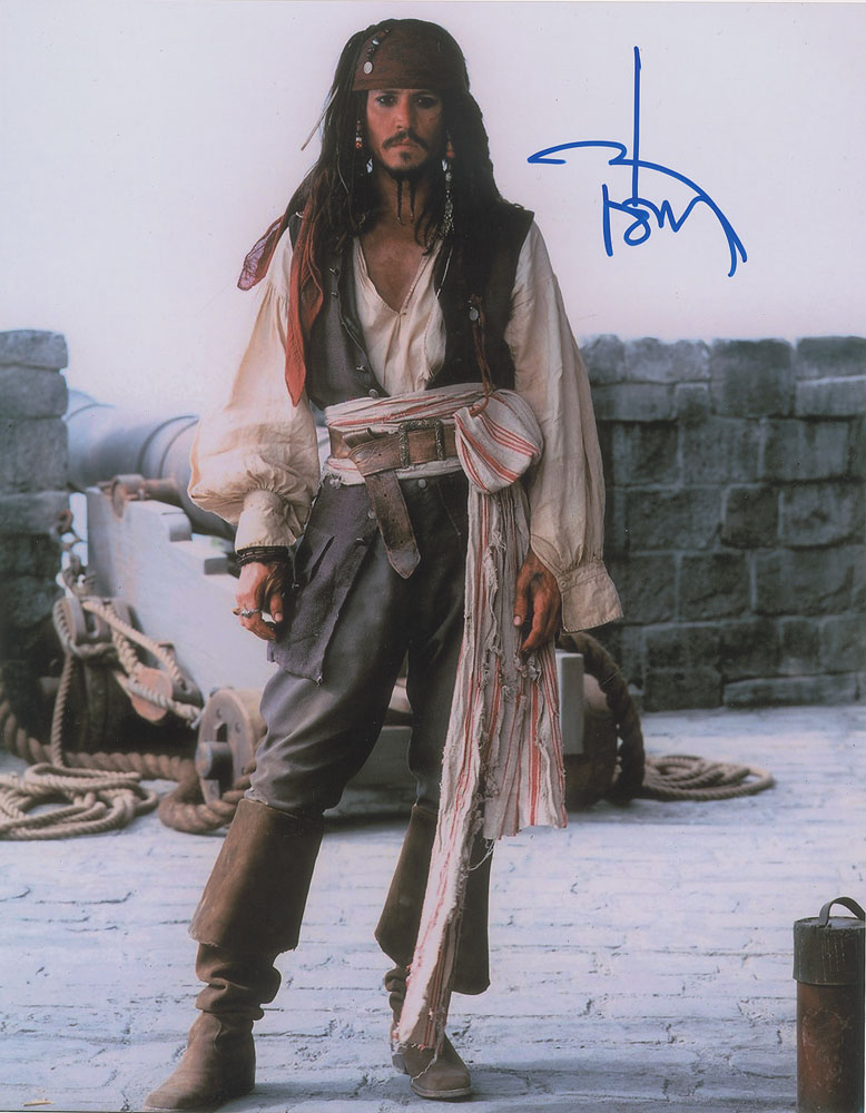 Lot #2580 Johnny Depp Oversized Signed Photograph