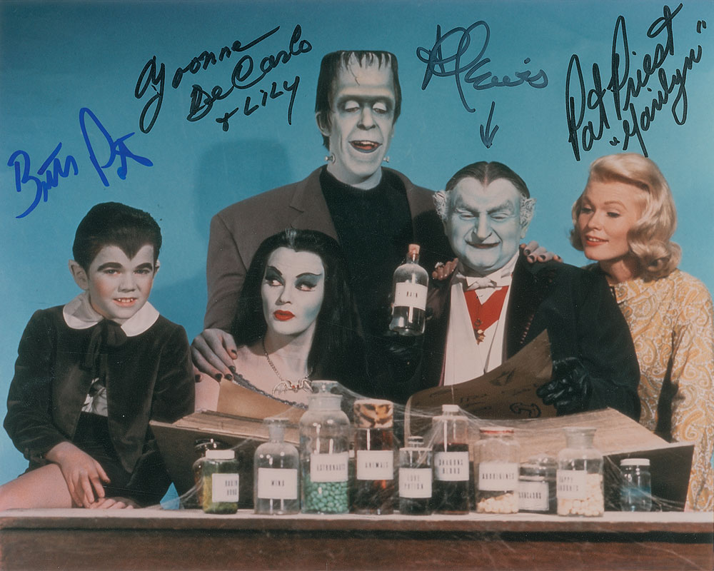 Lot #2552 The Munsters Signed Photograph