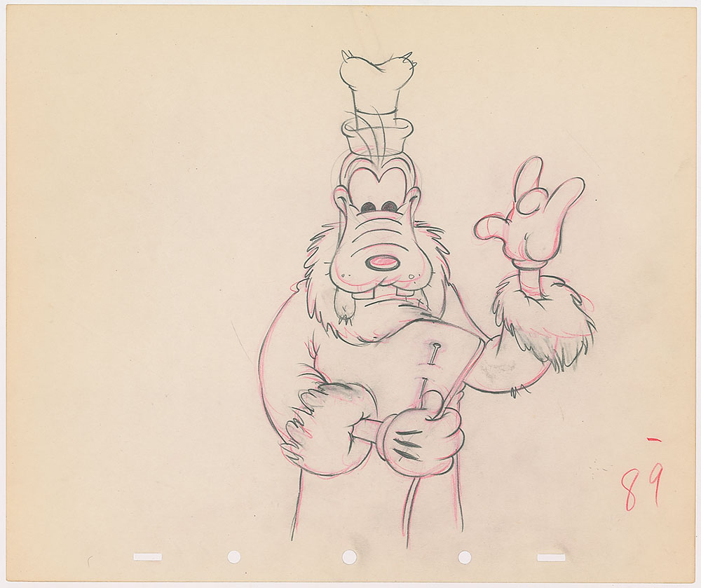 Lot #1036 Goofy production drawing from Polar