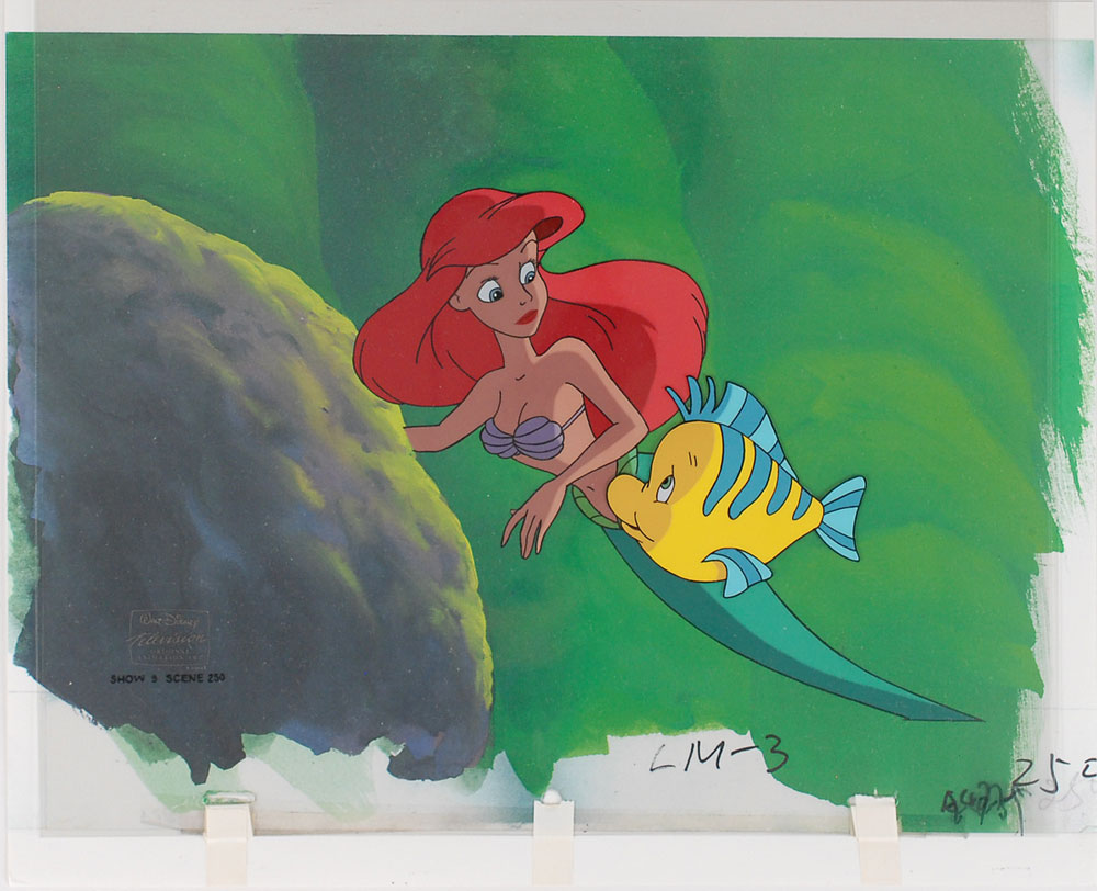 Lot #1126 Ariel and Flounder production cel from