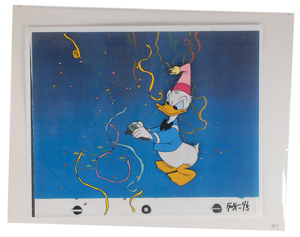Lot #1086 Donald Duck production cel from the
