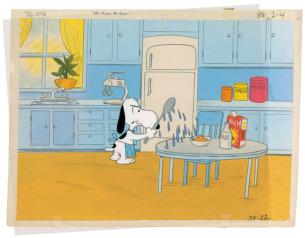 Lot #1152 Snoopy production cel and production