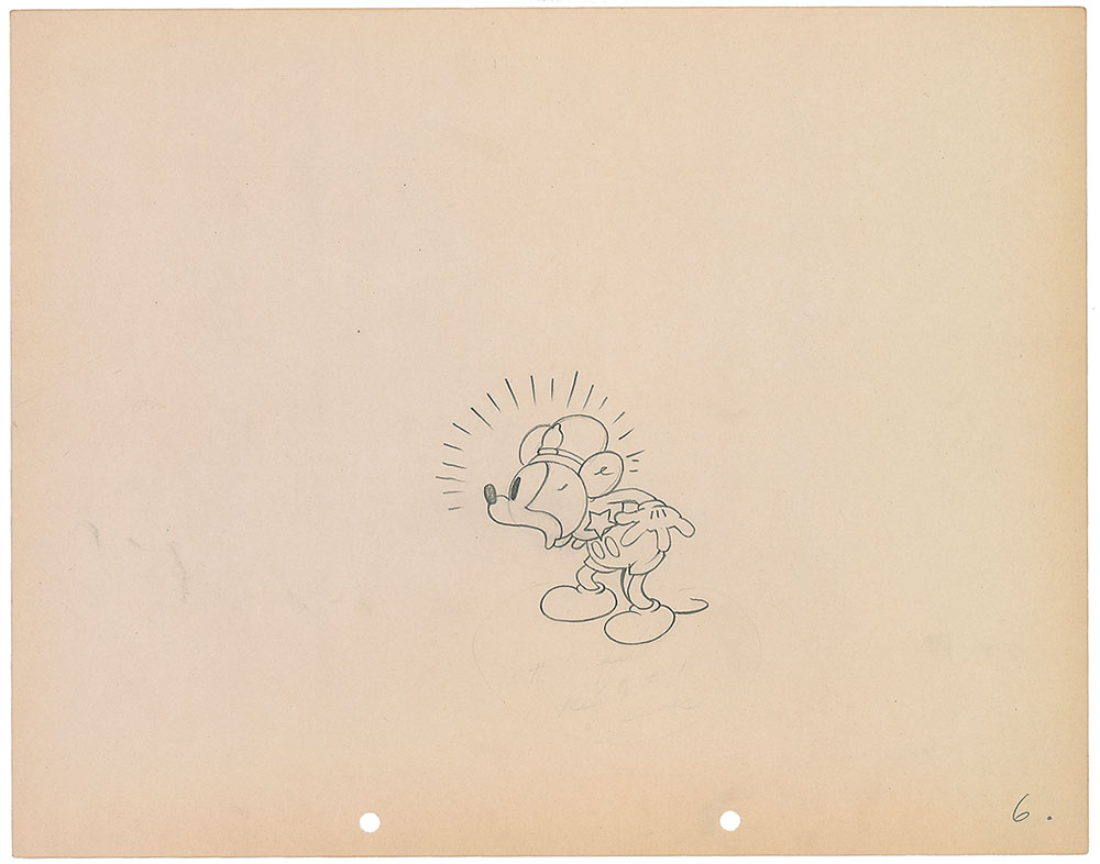 Lot #1045 Mickey Mouse production drawing from The