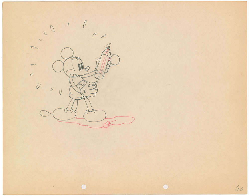 Lot #1016 Mickey Mouse production drawing from