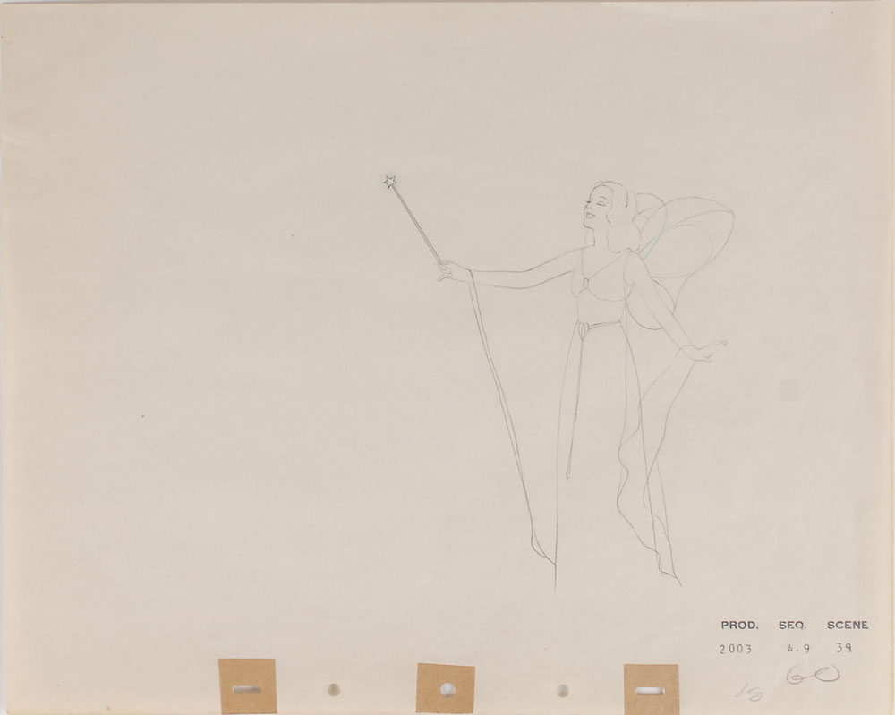 Lot #1046 Blue Fairy production drawing from