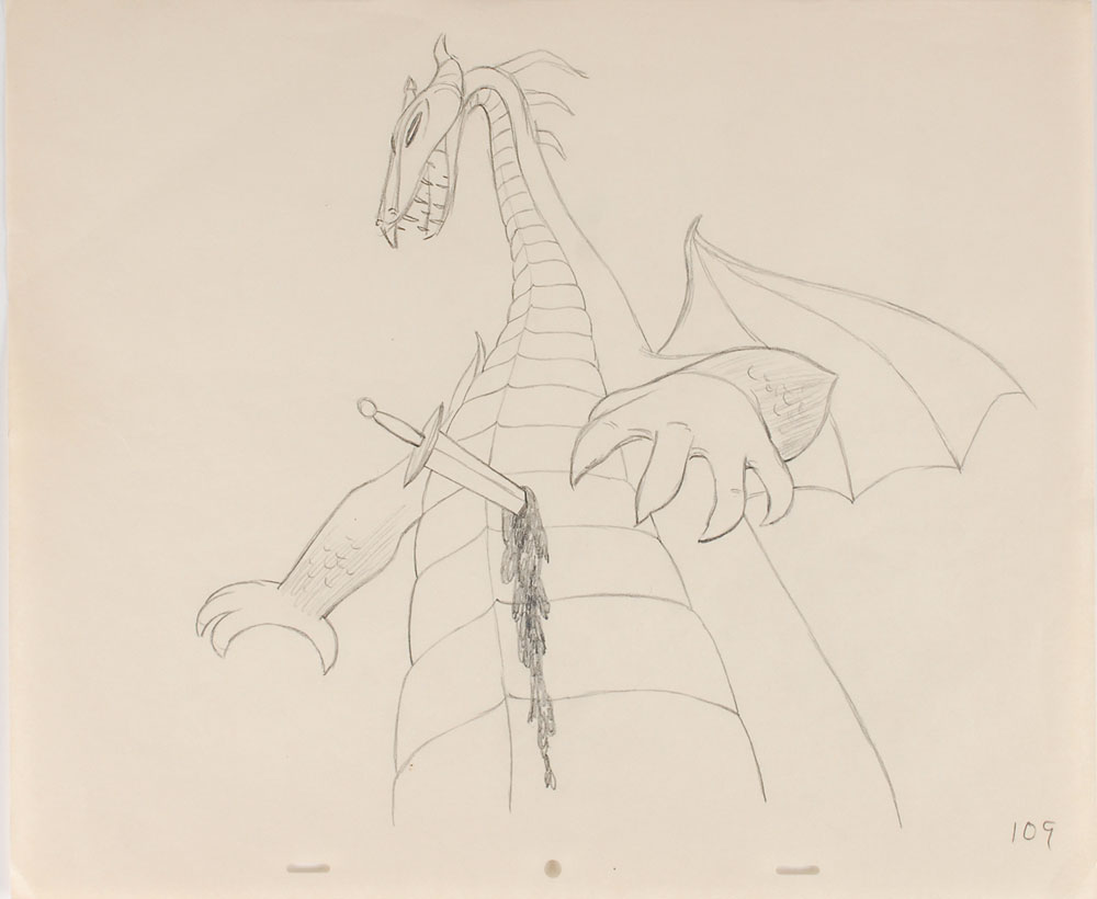 Lot #1093 Maleficent production drawing from