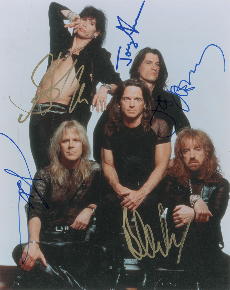 Lot #2316 Aerosmith Signed Photograph