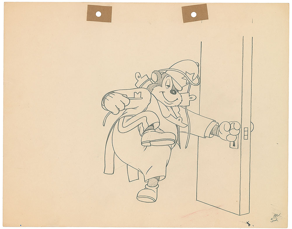 Lot #1136 Officer Bear production drawing from The