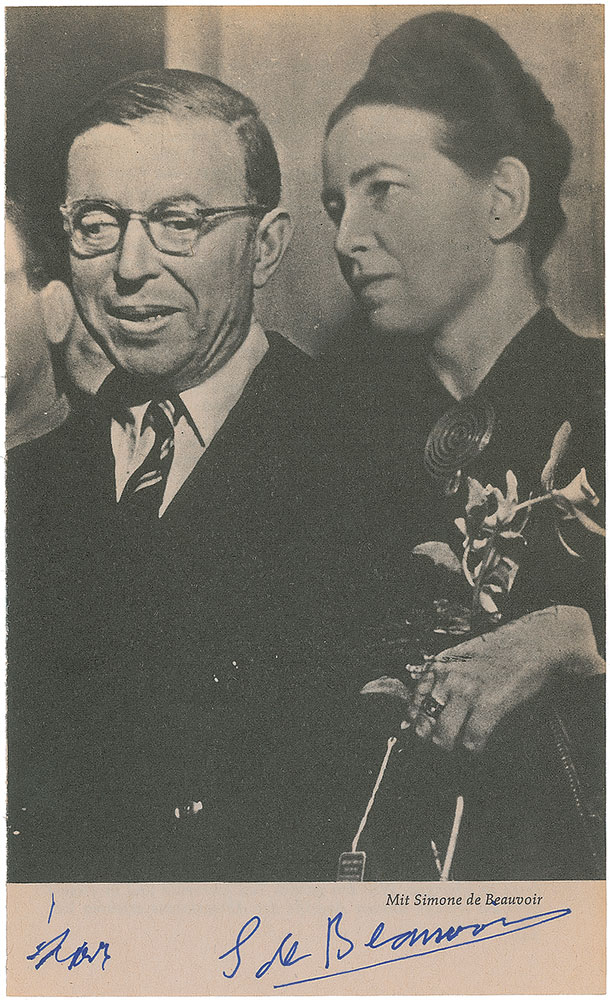 Lot #698 Jean-Paul Sartre and Simone de Beauvoir