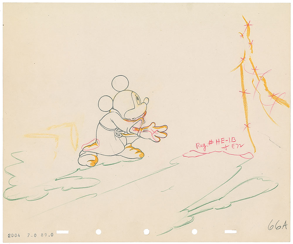 Lot #1041 Mickey Mouse production drawing from