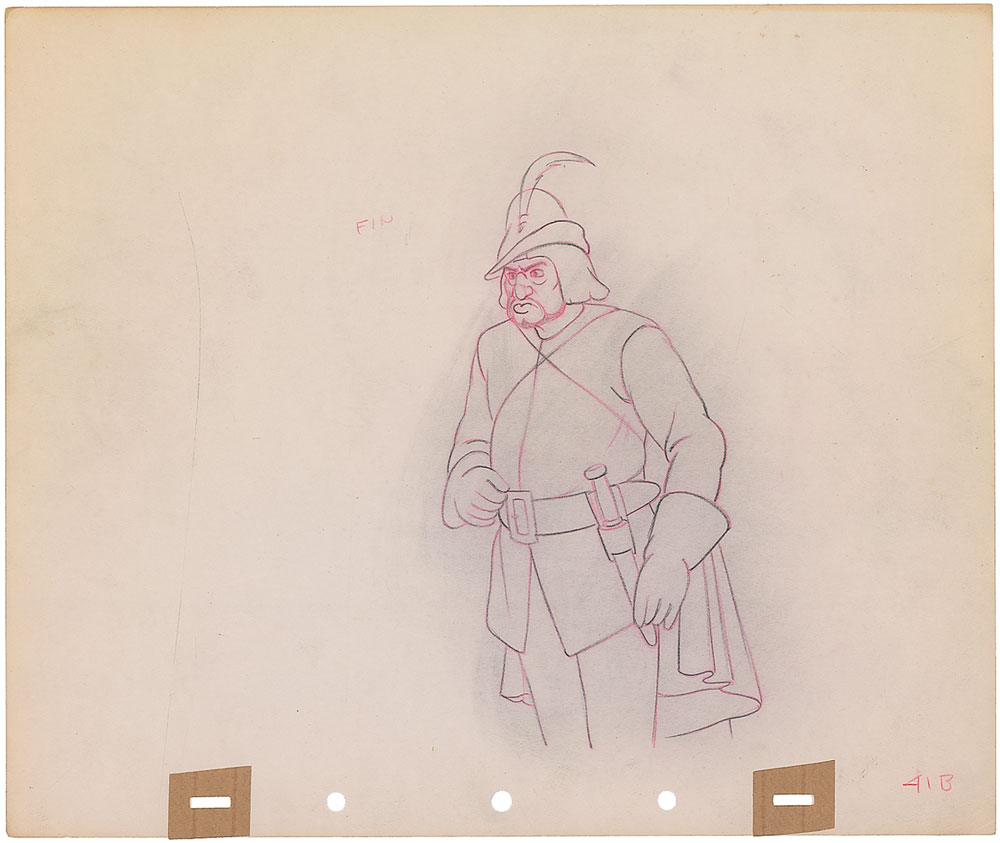 Lot #1063 The Huntsman production drawing from