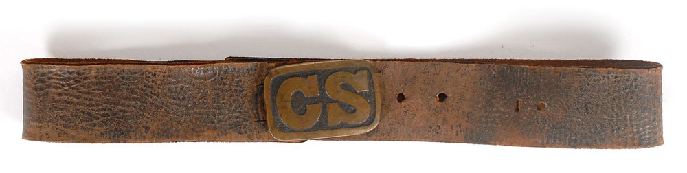 Lot #482 Confederate Waist Belt and Plate