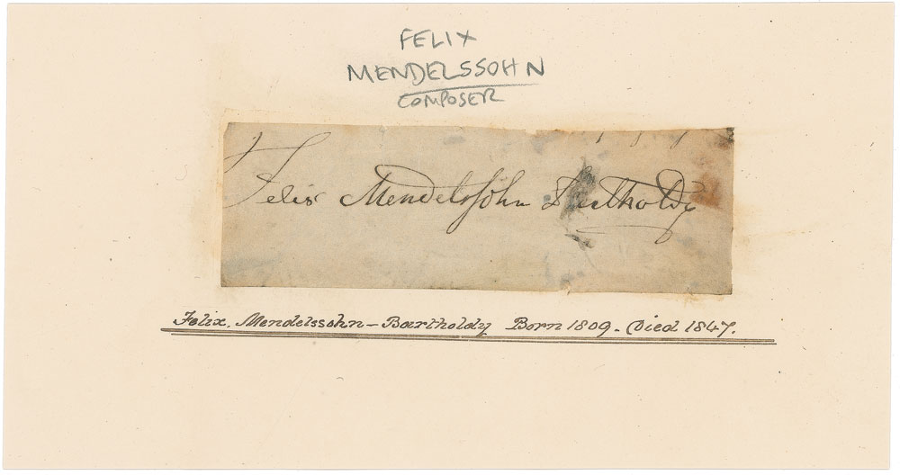 Lot #757 Felix Mendelssohn-Bartholdy