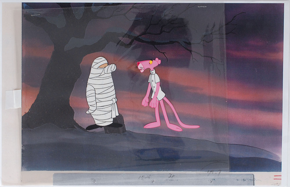 Lot #1189 Pink Panther and Mummy production cel