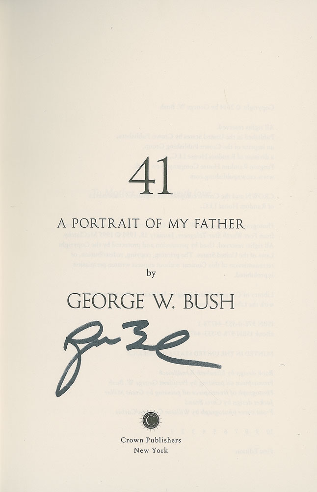 Lot #172 George and George W. Bush