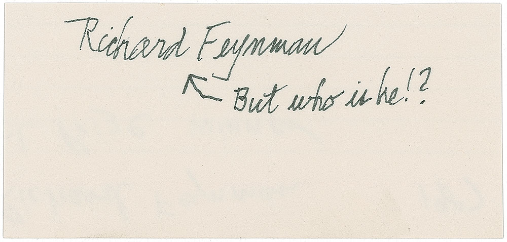 Lot #191 Richard Feynman