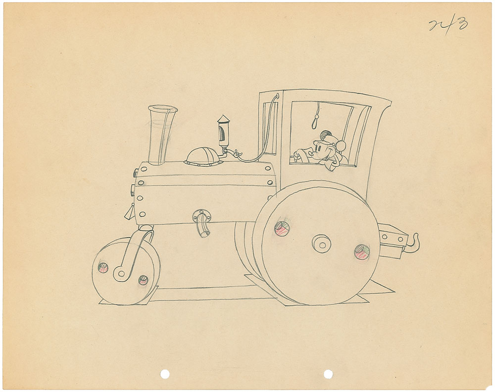 Lot #1047 Mickey Mouse production drawing from