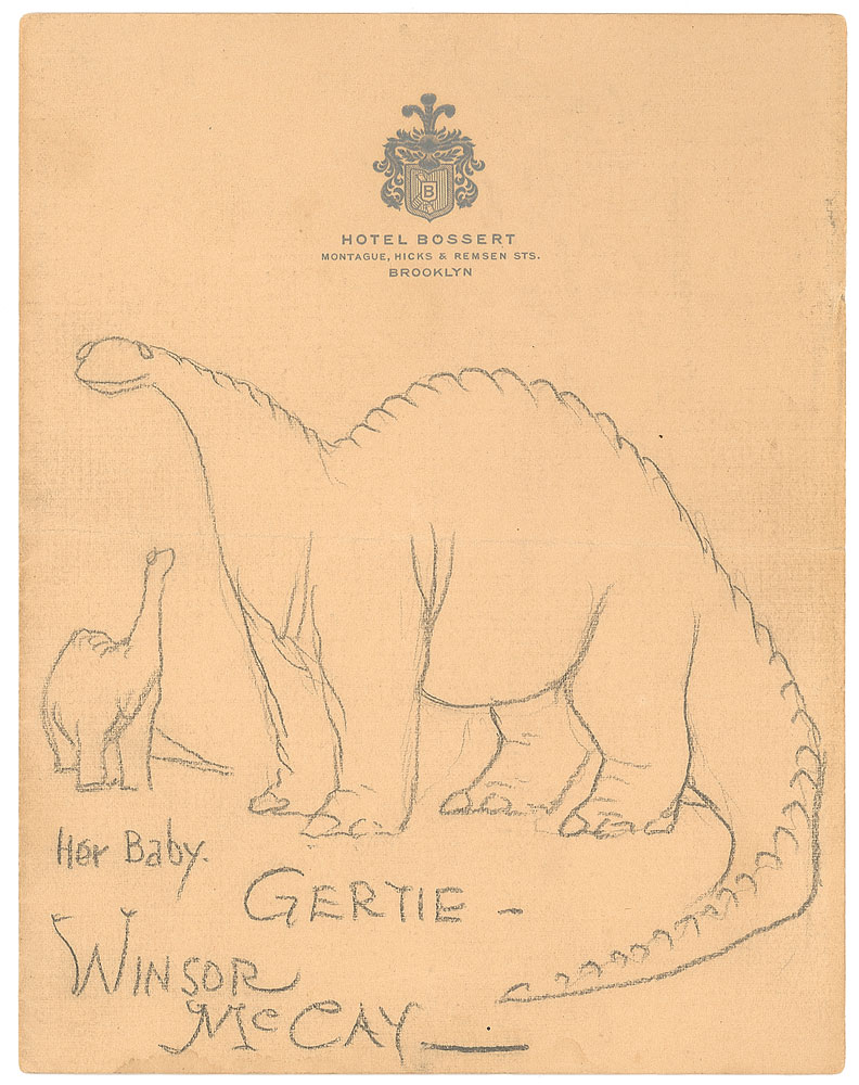Lot #1235 Gertie drawing from Gertie the Dinosaur
