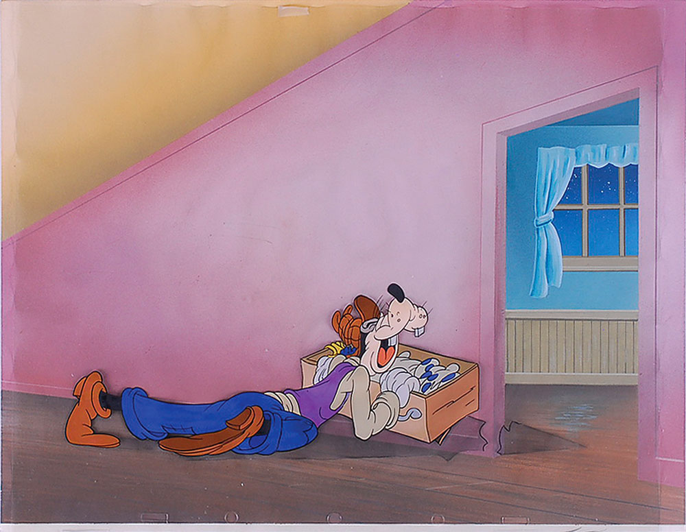 Lot #1058 Goofy production cel from Lonesome