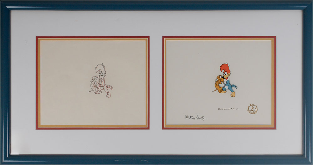 Lot #1240 Woody Woodpecker production cel and