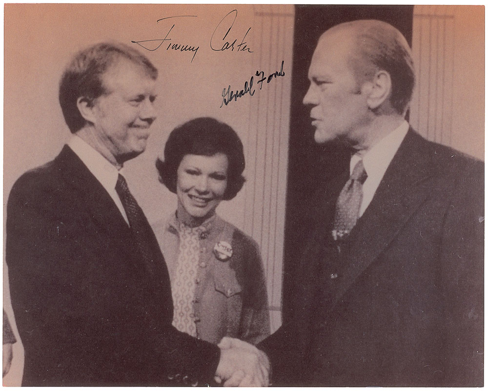 Lot #143 Gerald Ford and Jimmy Carter