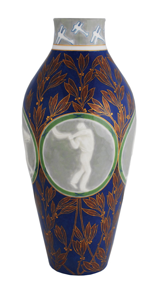 Lot #3014 Paris 1924 Summer Olympics Set of Two Sevres Vases - Image 8