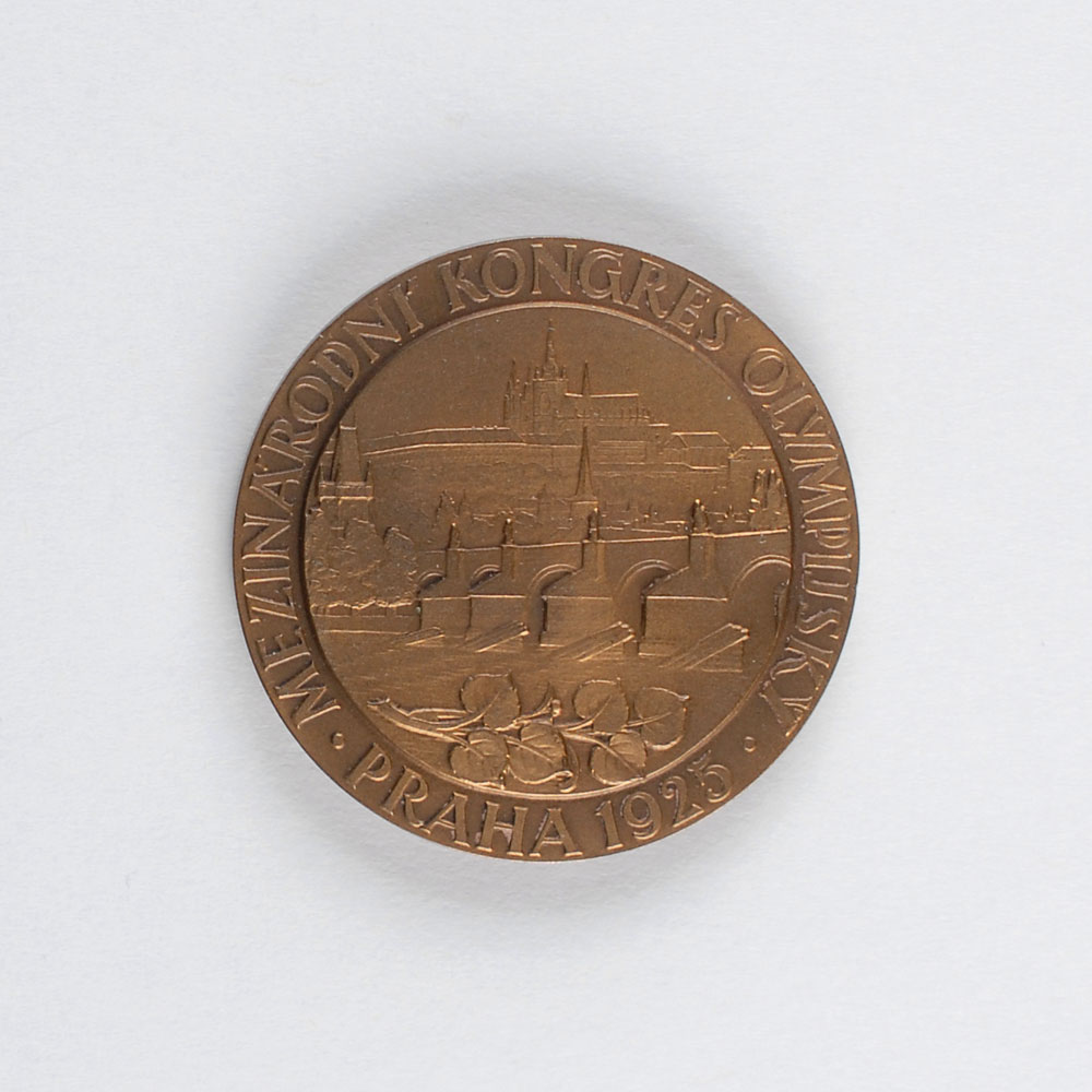 Lot #3020 Prague 1925 International Olympic Congress Medal - Image 2
