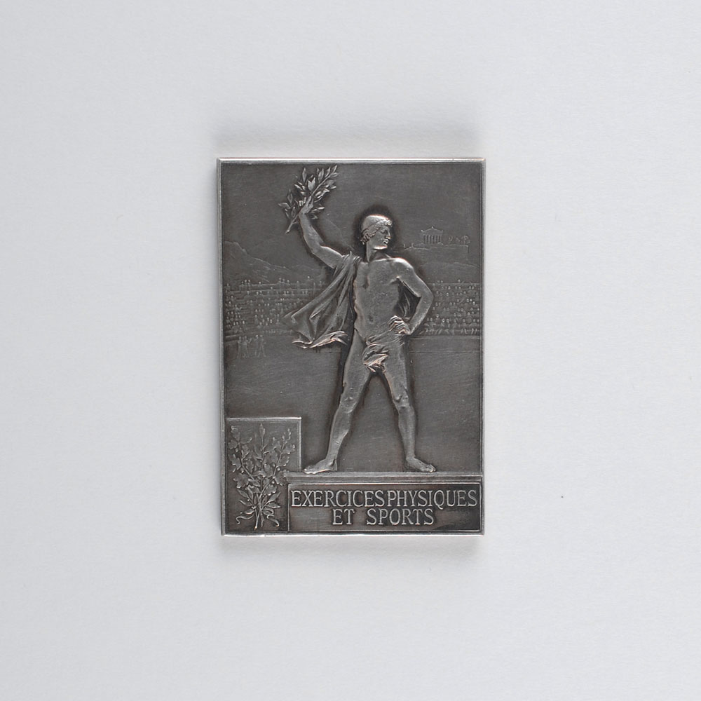 Lot #3003 Paris 1900 Summer Olympics Silvered Bronze Winner’s Medal