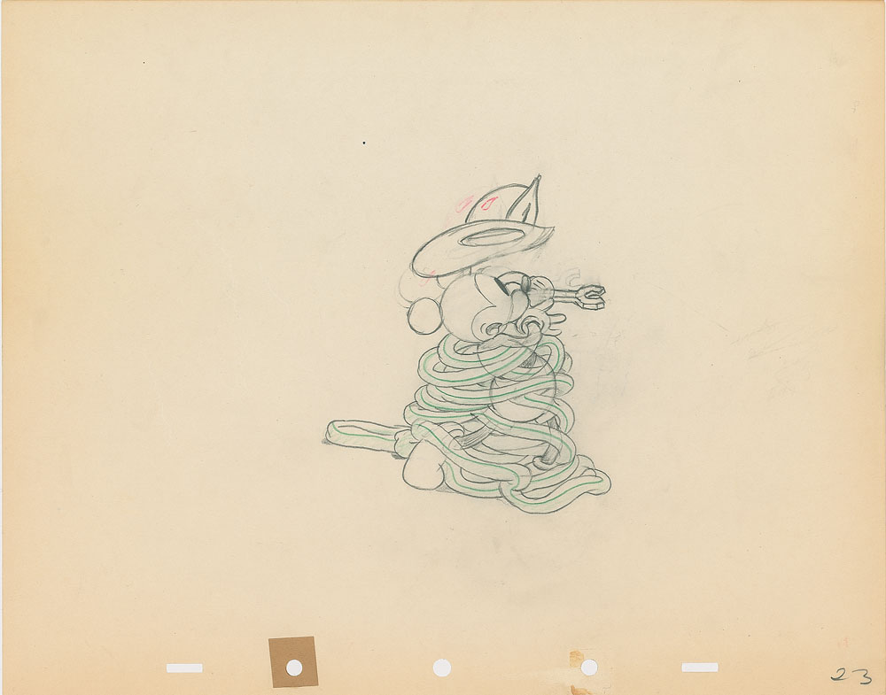 Lot #1051 Mickey Mouse production drawing from